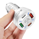 Tẩu Sạc Điện Thoại Nhanh 4 Cổng USB.QC 3.0. PD20W Cho Xe Hơi