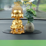 combo tượng phật thích ca mâu vàng+oval+sen1