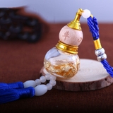 Dây khánh hồ lô kèm nước hoa treo gương xe ô tô phong thủy may mắn bình an