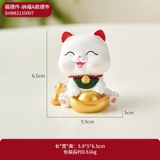 Mô hình mèo sứ - Mèo thần tài hũ tiền
