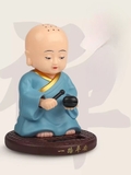 Tượng phật chú tiểu gõ mõ tụng kinh - Tượng GM05 gật đầu bằng NLMT