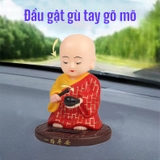 Tượng phật chú tiểu gõ mõ tụng kinh - Tượng GM05 gật đầu bằng NLMT