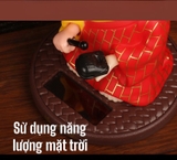 Tượng phật chú tiểu gõ mõ tụng kinh - Tượng GM05 gật đầu bằng NLMT