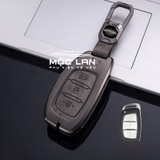 Bộ ốp kim loại mặt da +lưng da mix móc khoá dây da logo Hyundai