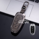 Bộ ốp kim loại mặt da +lưng da mix móc khoá dây da logo Hyundai