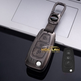 Bộ ốp kim loại lưng da lộn dập chìm logo + móc khoá FORD