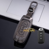 Bộ ốp kim loại lưng da lộn dập chìm logo + móc khoá FORD