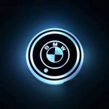 Lót Cốc Nước Có Đèn LED RGB Cảm Biến Rung Chống Trượt Cổng Sạc USB - Logo