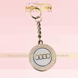 Mặt dây chuyền móc khóa đính đá có logo hãng