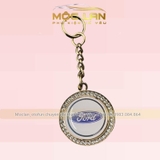 Mặt dây chuyền móc khóa đính đá có logo hãng