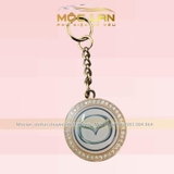 Mặt dây chuyền móc khóa đính đá có logo hãng
