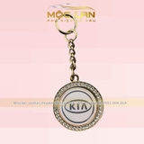 Mặt dây chuyền móc khóa đính đá có logo hãng