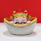 Ông thần tài đính đá trang trí taplo ô tô ( mẫu thấp)