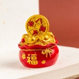 Bao hũ tiền đỏ trang trí
