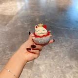 Mô hình mèo sứ - Mèo thần tài hũ tiền