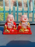 Tượng Phật Di Lặc Cười Gật Đầu Dùng Năng Lượng Mặt Trời - Mang lại sự thư thái, hoan hỷ, tài lộc cho gia chủ - DL03