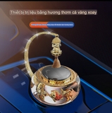 Nước Hoa Ô Tô Chứa Cá Vàng Bơi Bằng Năng Lượng Mặt Trời Xoay Được Trang Trí Xe Hơi