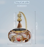 Nước Hoa Ô Tô Chứa Cá Vàng Bơi Bằng Năng Lượng Mặt Trời Xoay Được Trang Trí Xe Hơi