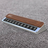 Bảng Số Điện Thoại  GD Trên Taplo Ô Tô Kim Loại Nguyên Khối Cao Cấp Có Nắp Trượt Vân Gỗ Loại 1