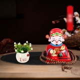 Ông Tượng Thần Tài Đỏ gật đầu bằng NLMT