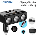 Tẩu sạc chia 3 cổng tẩu và 2 cổng USB Hyundai HY29