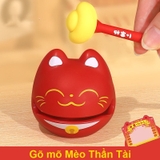 Gõ Mõ Mini Hình Mèo Thần Tài Dễ Thương Trang Trí Văn Phòng Quà Tặng Sinh Nhật Bạn Bè Ý Nghĩa Nhỏ Gọn Bằng Nhựa Vang To