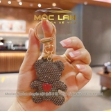 Móc Khóa Hình Gấu Đính Đá Dễ Thương - Móc Gấu Trái Tim Full đá