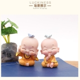 Bộ 5 Tượng Tiểu Vui Vẻ Bình An Trang Trí Nhà Cửa Để Xe Ô Tô - đơn giá 1 ông