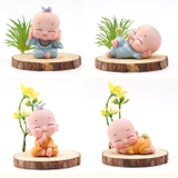 Bộ 5 Tượng Tiểu Vui Vẻ Bình An Trang Trí Nhà Cửa Để Xe Ô Tô - đơn giá 1 ông