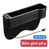 Khay Hộp Đựng Điện Thoại / Cốc / Thẻ / Đồ Uống 2 Cổng Sạc USB Có Đèn Led Gắn Ghế Ngồi Xe Hơi