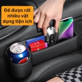 Túi Da PU Đựng Vật Dụng Gắn Khe Hở Ghế Ngồi Xe Hơi Gọn Gàng Tiện Dụng