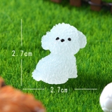 Mini Dạ Quang Chó Poodle Tượng Nhỏ, Tượng Nhỏ Chó Dạ Quang Ngộ nghĩnh Thực Tế, Đồ Chơi Trẻ Em Hoạt Hình Nhựa Handmade Trang Trí Phong Cảnh Micro Trang Trí Xe Hơi