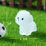 Mini Dạ Quang Chó Poodle Tượng Nhỏ, Tượng Nhỏ Chó Dạ Quang Ngộ nghĩnh Thực Tế, Đồ Chơi Trẻ Em Hoạt Hình Nhựa Handmade Trang Trí Phong Cảnh Micro Trang Trí Xe Hơi