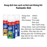 Dung Dịch Xịt Làm Sạch Và Khử Mùi Không Khí Cho Xe Ô Tô, Mùi Hương Tự Nhiên Fantastic Xml 180ml