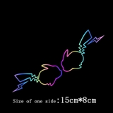 Sticker Laser Phản Quang Nhiều Màu Sắc Dán Kính Chắn Gió Xe Hơi