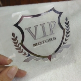 Nhãn Dán Trang Trí Cửa Sổ Xe Hơi Bằng Chất Liệu Nhôm In Logo VIP