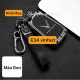Bộ ốp kim loại lưng da + móc khoá dây da hãng Vinfast