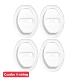 Combo 4 Miếng đệm silicon TRẮNG bảo vệ chốt khoá cửa chống sốc tránh làm hỏng cửa xe hiệu quả