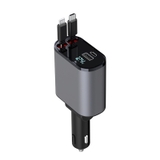 Tẩu Sạc Nhanh Ô Tô 120W 4in1 Bộ Sạc xe hơi USB Type-C cho Samsung Iphone Huawei Đo Điện Áp