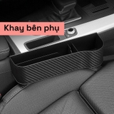 Khay Cốc Để Đồ Khe Ghế Vân Carbon - Nhựa ABS cao cấp