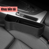 Khay Cốc Để Đồ Khe Ghế Vân Carbon - Nhựa ABS cao cấp