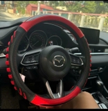 Bọc vô lăng Luxury Car vân carbon phối da nhiều màu size 38-47cm xe con xe tải - L25