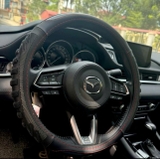 Bọc vô lăng Luxury Car vân carbon phối da nhiều màu size 38-47cm xe con xe tải - L25