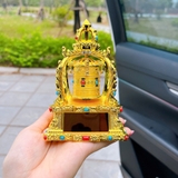 (5 Mẫu) Tượng Quan Âm Bồ Tát Hai Mặt Mạ Vàng Toạ Đế Sen - Trang Trí Ô Tô