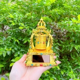 (5 Mẫu) Tượng Quan Âm Bồ Tát Hai Mặt Mạ Vàng Toạ Đế Sen - Trang Trí Ô Tô