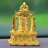 (5 Mẫu) Tượng Quan Âm Bồ Tát Hai Mặt Mạ Vàng Toạ Đế Sen - Trang Trí Ô Tô