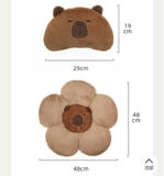 Lót Ghế Ô Tô Gối Tựa Ô Tô Hoạ Tiết Chuột Capybara Dễ Thương