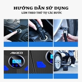 Bơm lốp ô tô, xe máy AIKESI bơm hơi 12V đồng hồ điện tử tự ngắt