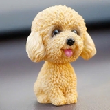 Chú Chó Poodle Thông Minh Lắc Đầu Trang Trí Taplo Ô Tô - Bàn Làm Việc - Bánh Sinh Nhật