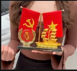 Bộ Cờ Đảng Và Cờ Tổ Quốc Trang Trí Xe Ô Tô, Văn Phòng Bàn Làm Việc